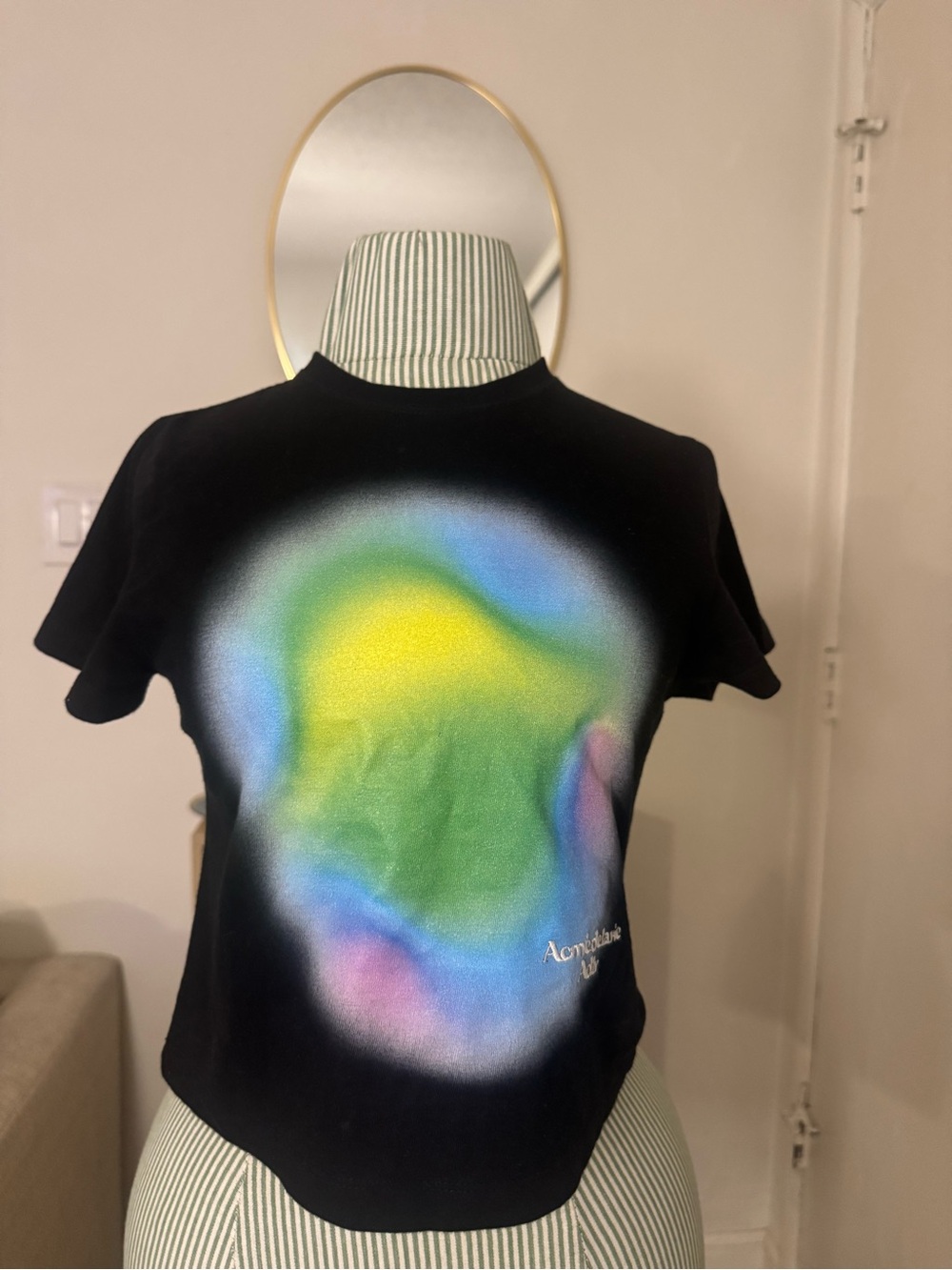 ADLV x Lisa BLACKPINK Rainbow Gradation Crop Tee Korean Streetwear K-Pop